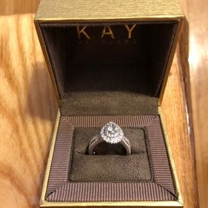 Kay’s Neil Lane pair shaped double halo diamond ring